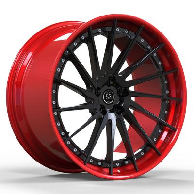 China Mustang GT500 Red Forged 1-PC Alloy Rims Made Of 6061-T6 Aluminum Alloy for sale