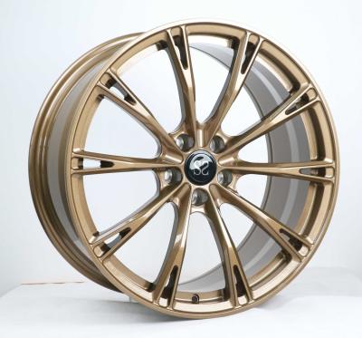 China Bronze Paint Monoblock Forged Wheels For Audi A4 Concave 1 Piece Custom Rims for sale