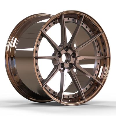 China Lexus 570  20x9  5-150 Polished Bronze Custom 2-PC Rims for sale