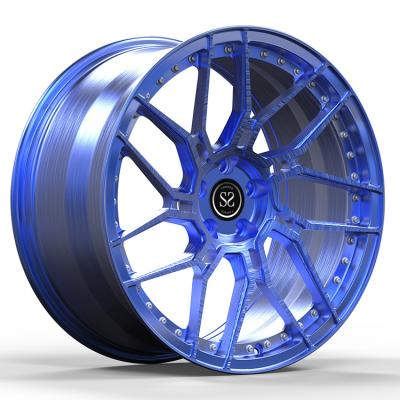 China Audi E-Tron GT Car Rims 22x10/11.5 1-PC Custom Blue Brushed for sale