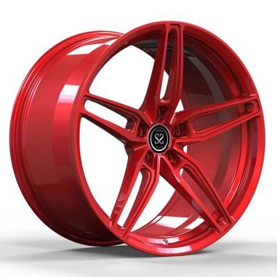 China Matt Red Custom 1 Pc 6061 T6 Forged Alloy Wheels For Bmw Mercedes Benz Slk 5x112 for sale