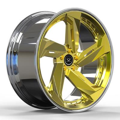 Cina il disco dell'oro 22x10 ha lucidato Rim For Audi Sq 5 che 2 pezzi hanno forgiato le ruote della lega di alluminio in vendita