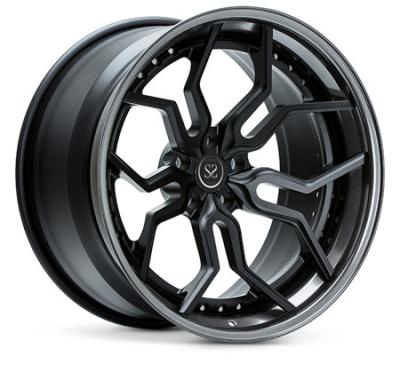 China Aluminum Alloy 3 Piece Forged Wheels Heavy Duty Deep Dish Rims Luxury Car for sale