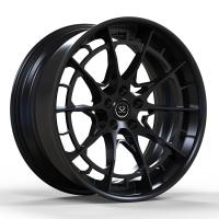 China Sitz für Nissan GTR 5x114.3 kundenspezifisches 2-PC schmiedete Leichtmetallfelgen, Glanz-, denschwarzes 19 20 und 21 22 23 und 24 Zoll schwankte zu verkaufen