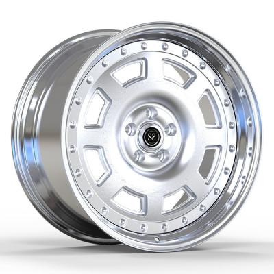 China Custom 2-PC Ferrari Forged Wheels Rims Dodge Challenger RT 5x115 Matt Silver for sale