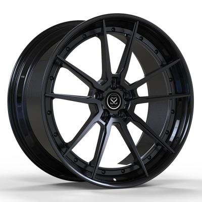 China Matt Black 2-PC Bolt Style 5x112 5x130 Luxury Cars Prosch 991 Auid RS6 for sale