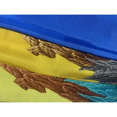 China Wholesale Custom Colored Stretch Factory Price Stripe Printed Satin Plain Mesh Printing GOLDEN CREPE for sale