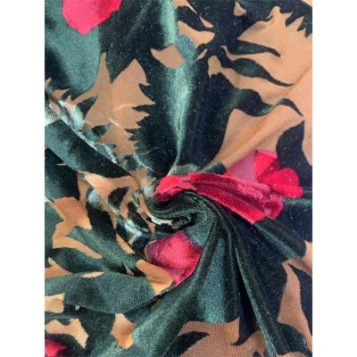 China Breathable Skillful Manufacturing Burnout Velvet Fabric Velvet Burnout Fabric Velor Fabric for sale