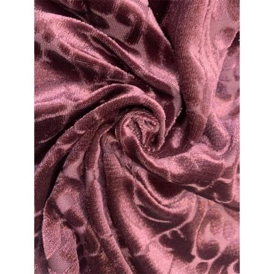 China Breathable Can Be Ice Customized 100%Polyester Velvet Knitting Crushed Velvet Fabric Ice Velvet Jacquard p/d for sale