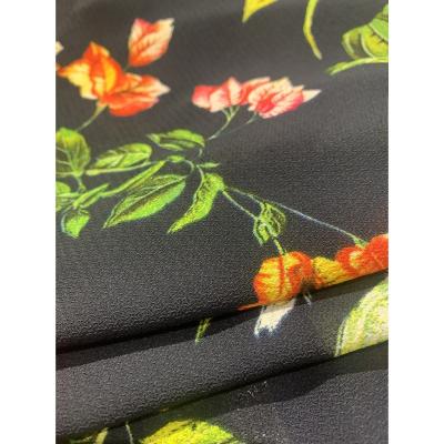 China New Breathable Wholesale Custom Cheap Fashion Digital Printed Satin Fabric BUTTERFLY Chiffon Fabric Breathable for sale