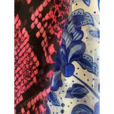 China Wholesale concise cheap breathable JULIA supplier URAGUIRY from china printed chiffon fabric stocklot for sale