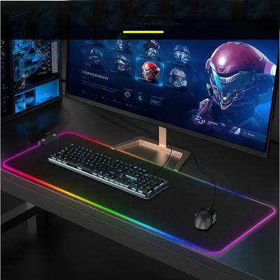 China 2019 New Double-Switch HUB Custom Backlight Interface RGB Backlight Waterproof Rubber Non-slip Bottom is Waterproof Gaming Mouse Pad for sale