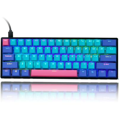 China Gk61 SK61 60% Custom Hot Swappable Anti-Ghosting Mechanical Gaming Keyboard With Type-C Water Resistant Backlit RGB NKRO Cable For Win/PC/Mac for sale