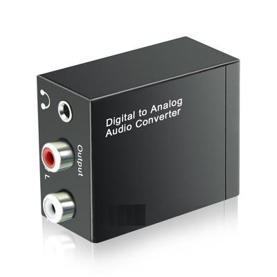 China Optical Coaxial Digital Toslink (SPDIF) to Analog Audio Converter Adapter (RCA L/R+ 3.5mm Earphone Output) Tx-AD-01 for sale