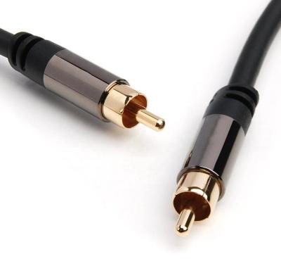 China Metallic Multimedia Premium Cable RCA Audio Plug To RCA Jack Audio And Video Speaker Cable for sale