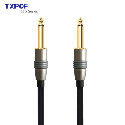 China Instruments OEM Factory Gold Plated Directly 6.35mm Cable Instrument Guitar Audio Cable For Electric Guitar/Keyboard for sale