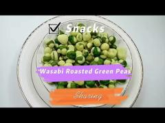 Wasabi Flavor Flour Coated Roasted Green Peas Full Nutrition Crispy Health Foods