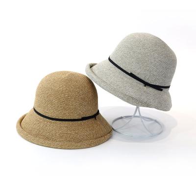 China Hepburn popular style hat picture Guanlinglong bulk order summer fisherman straw hat curly beach hat for sale