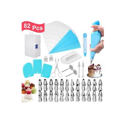 China Viable Hot Sale 82 PCS Pastry Tools Cake Tools Baking Accessories Cake Decorating Supplies Set for sale