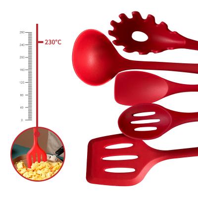 China Sustainable Colorful Food Grade Silicone Kitchenware Accessories Silicone Spatula Tools Cookware Set for sale