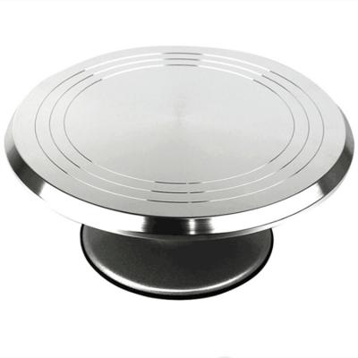 China High Quality 12 Inch Rotating Rotating Aluminum Alloy Cake Turntable Viable Cake Decorating Rack With Non-slip Rubber Bottom for sale