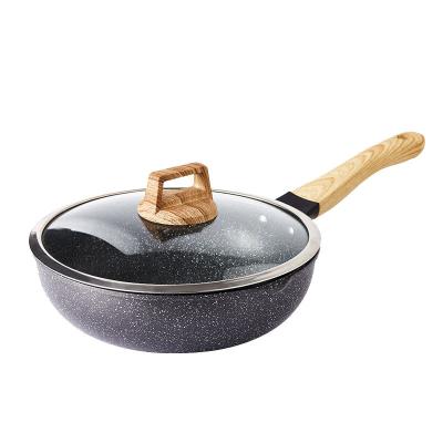 China Best Sustainable Home Kitchen Modern Non-Stick Cooking Frying Granite Filters Maifan Stone Coating Non Stick Cookware Set for sale