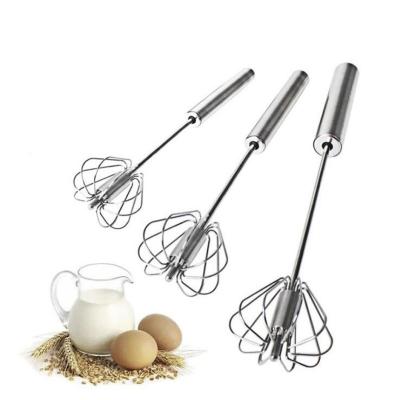 China Viable Egg Beater Milk Mixer Egg Rotary Hand Beater Stainless Steel Semi-automatic Function for Kitchen for sale