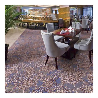 China Purpurrote Reihe mit Blumen-und Kreis-Fan-Elementen Wilton Woven Carpet zu verkaufen