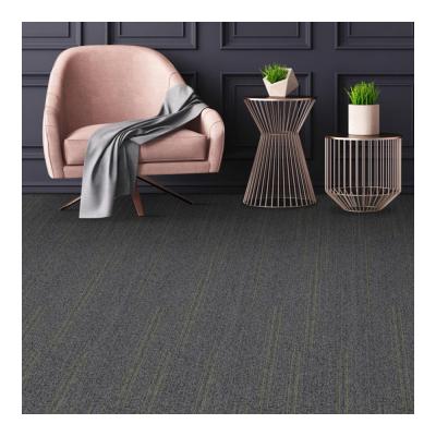 China 25x100 cm Polypropylene Carpet Tiles With PVC Backing For Office for sale