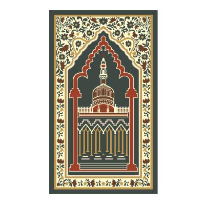 China Easy to clean Individual Prayer Rug 26 X 48inch Mosque Prayer Rug 10-12mm for sale