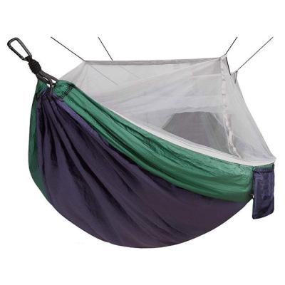 China Durable Parachute Fabric 2 Person Camping Tent Mosquito Net Aerial Outdoor Nylon Hammock for sale