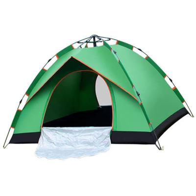 China 200*200*130cm fiberglass outdoor camping thickening UV-resistant large person 3-4 person hike portable fishing tent for sale