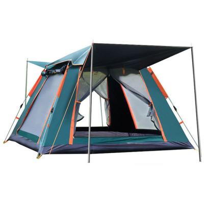 China 5-8 Persons Full Automatic Outdoor Automatic Four-sided Camping Tents UV-Resistant Double Layer Beach Thickened Rainproof for sale