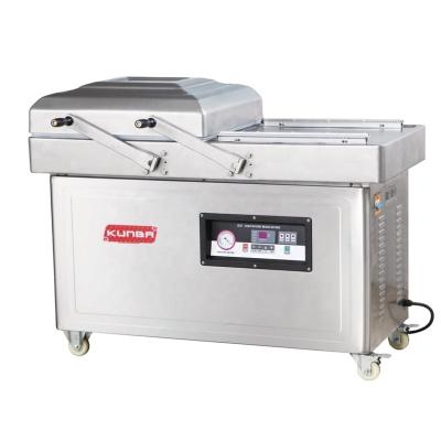 China 2020 Hot Frozen Chicken CLOTHING Chicken Legs Wings Feet Chambers Double Vacuum Sealer With CE Certificate DZ-400/2 for sale