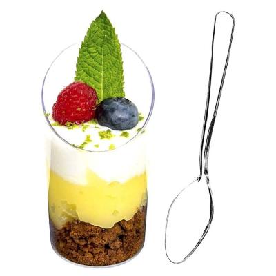 China Bakery Biodegradable Clear Plastic Ramekin Pudding Cups Disposable Eco Friendly Mini Stocked Dessert Cup for sale