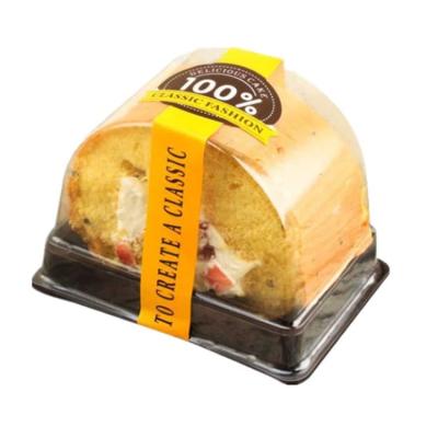 China Disposable Swiss Semicircular Blister Cake Plastic Packaging Transparent Muffin Cake Box for sale