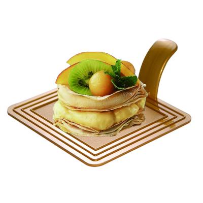 China Wholesale Cake Protector Ripple Wall Wedding Round Square Gold Cake Base Board With Handle for sale