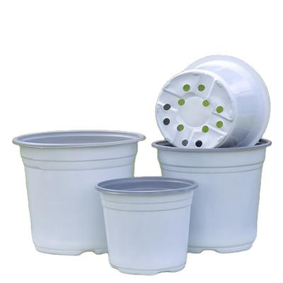 China CLASSIC 12 13 14 15 19 cm Size Various White Color Cheap Price Plastic Soft Garden Nursery Grow Plant Flower Pot for sale