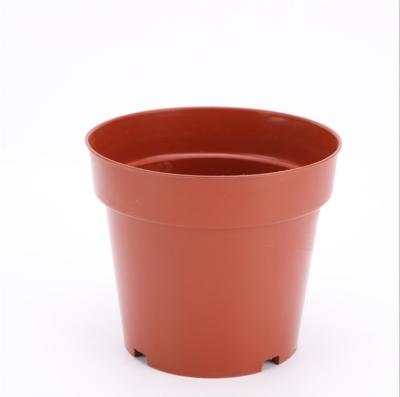 China CLASSIC Round Brown Red Gallon Pot Seedling Gardening Nursery Grow Flower Flowerpot for sale