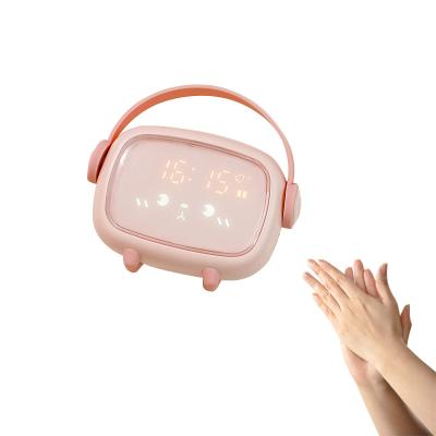 China Calendars Smart Angel Alarm Clock LED Digital Pendulum Clock with Night Light Bedroom Kid's Desk Electronic Clock for sale