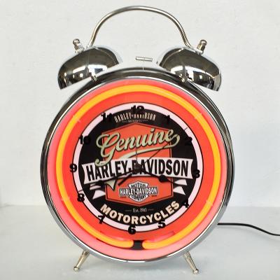 China Classic Wake Up Neon Light Clock , Europe Type Creative Alarm Clock Hired Students for sale