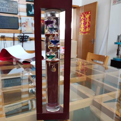 China Wooden Frame Galileo Glass Thermometer for sale