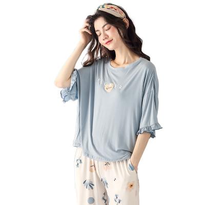 China Factory Wholesale Summer Breathable Ball Family Pajamas Did Not Set Advanced Organic Pajamas Women for sale