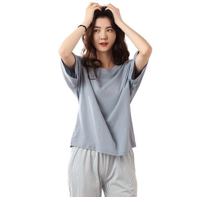 China High Quality And Low Price Summer Breathable Comfortable Fashionable Female Pajamas 2pcs Pajamas for sale