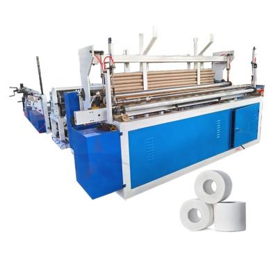 China Factory High Speed ​​Full Automatic Complete Production Line Small Scale Bathroom Toilet Paper Tissue Paper Roll Making Machine Price In China for sale