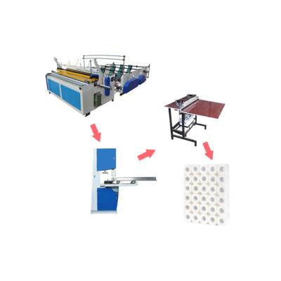 China Factory Supply Hot Sale Small Automatic Perforated Toilet Paper Napkin Rewinder Production Line for sale