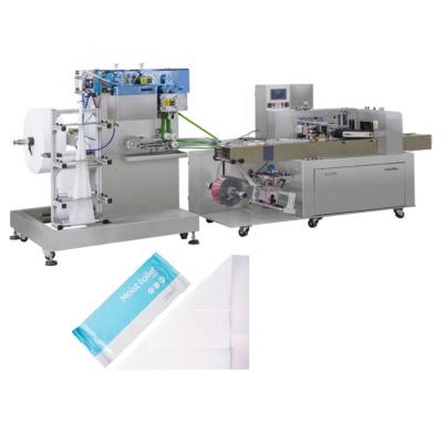 China Factory Full Automatic Single Sachet Disinfectant Wet Wipes Making And Packaging Machine Price for sale