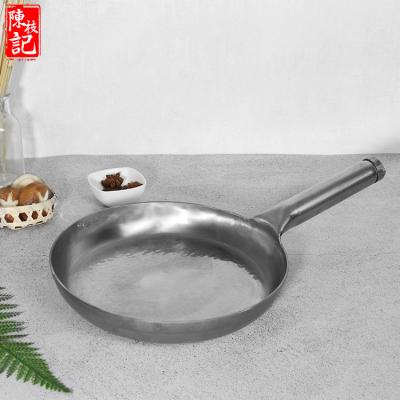 China Mini Stocked Meat Frying Pan Carbon Steel Frying Pan Home and Kitchen Accessories 24cm for sale