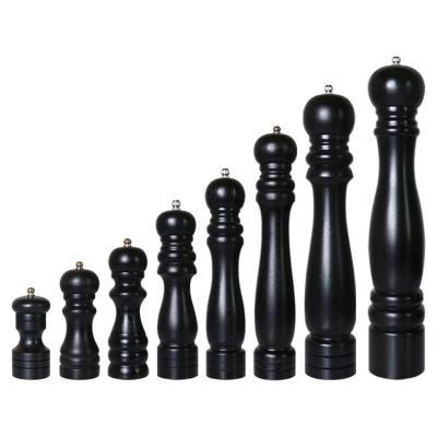 China Wooden Pepper Grinders Stocked Black Pepper Mill Grinder Wood Herb and Spice Tools for sale