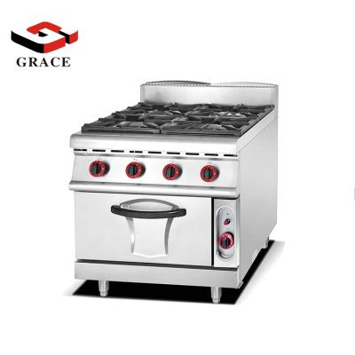 China Free Standing Stainless Steel Kitchen Gas Range / 4 Burner Gas Cooking Heavy Duty Range With Oven à venda